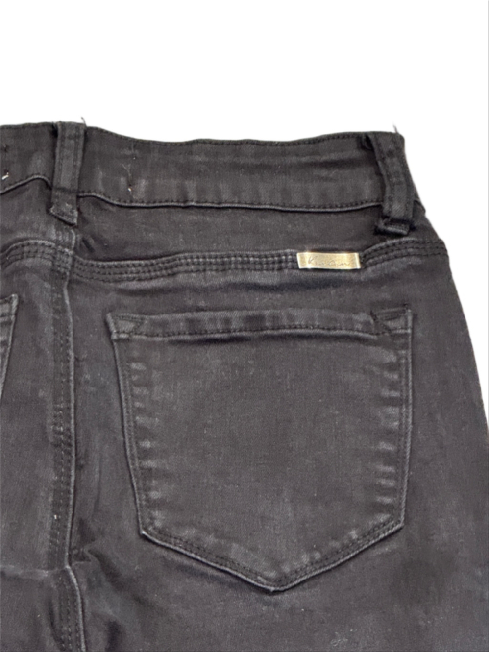 KanCan Black Distressed Button Fly Skinny Ankle Jeans Estilo #KC6192BK Cut 34 - Picture 5 of 5